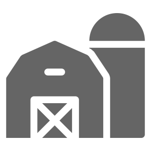 barn with silo icon